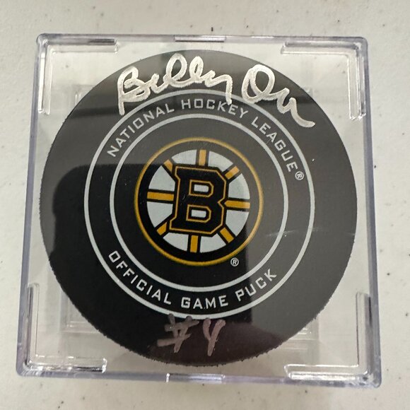 BOBBY ORR SIGNED BOSTON BRUINS AUTOGRAPHED NHL HOCKEY PUCK IN CASE W/COA - 000 - Picture 1 of 14